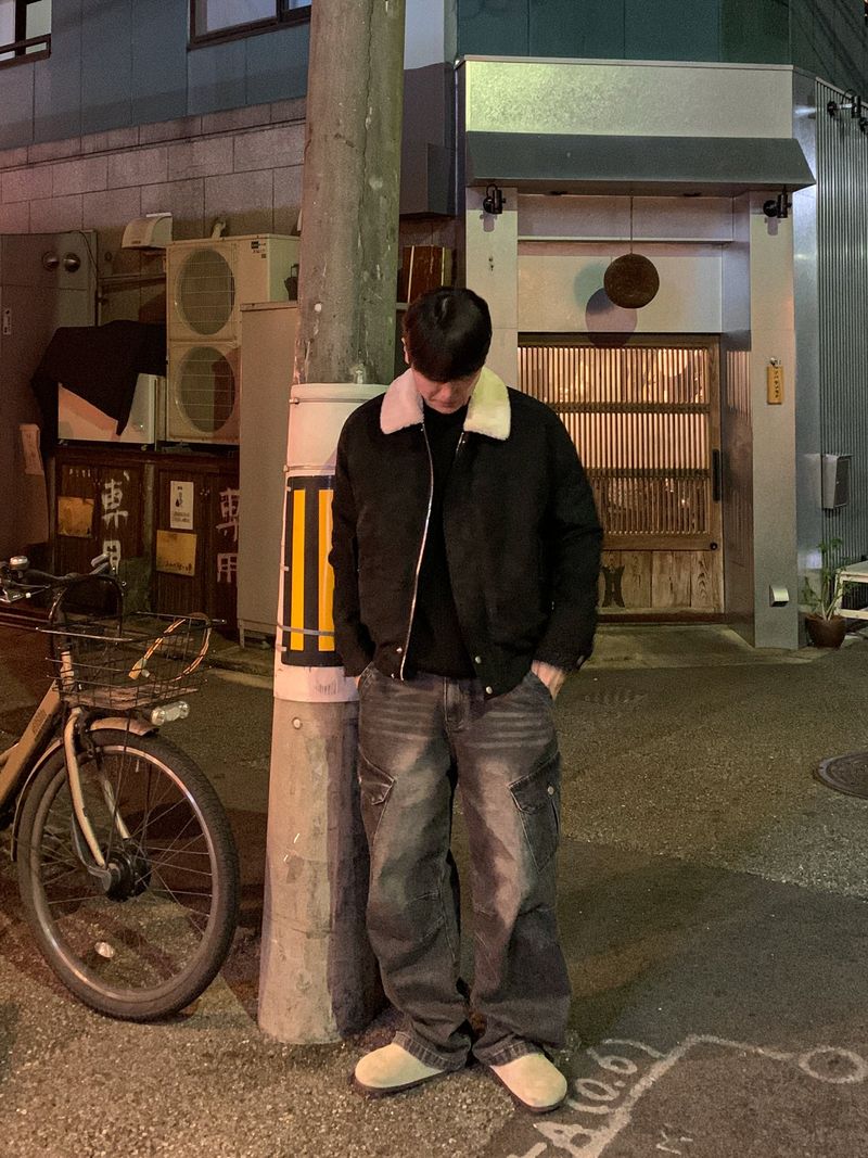 Tachi washed cargo denim pants