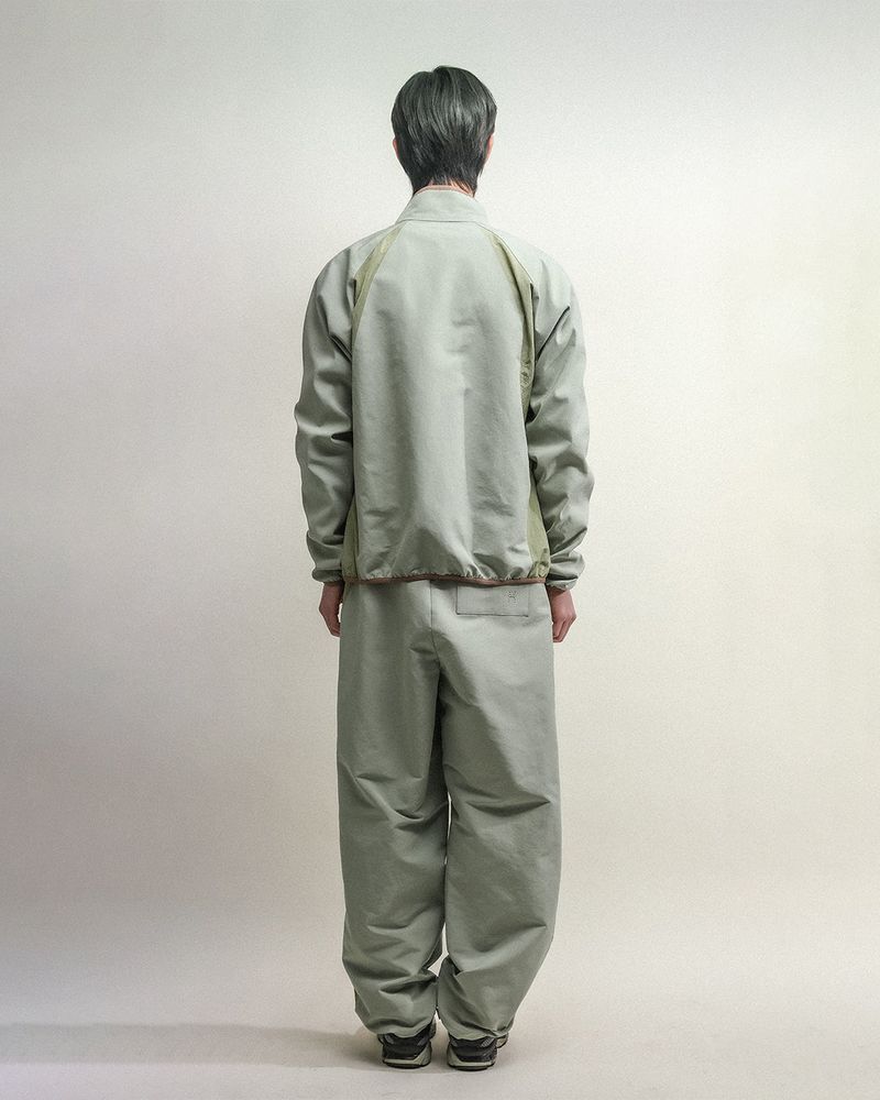 ASYMMETRIC WAVE PANTS-EARTHY GREEN