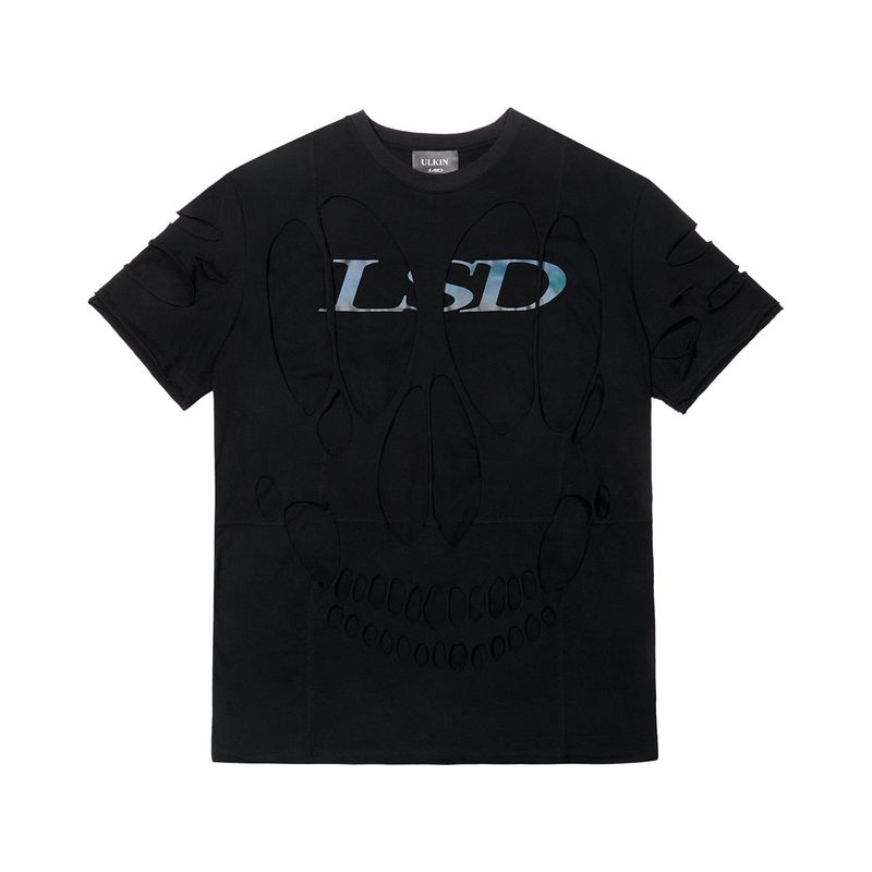 ULKIN（オルキン）の「[24SS LSD COLLECTION] Recycle Cotton Skull Cut-out Logo T-shirt（Tops）」