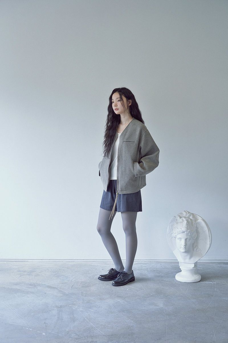 PURE-WOOL 90 Y ZIP-UP JACKET (Khaki Beige)