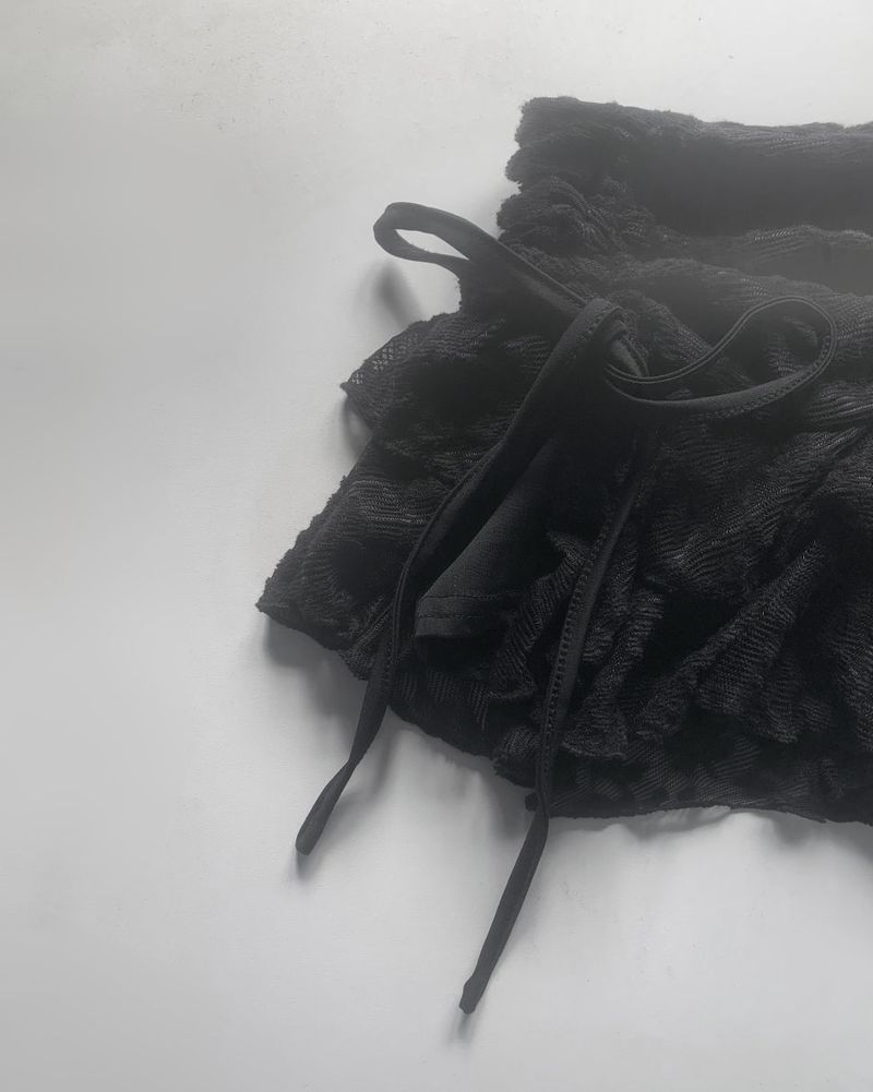 レイナフリルレースドスカート (Black)