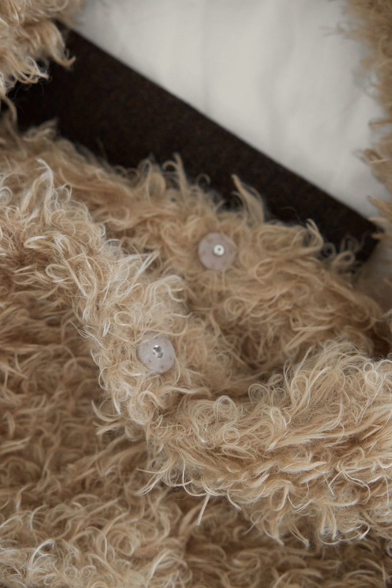 [MADE] BEBE PUPPY BAG (BEIGE) FUR BAG