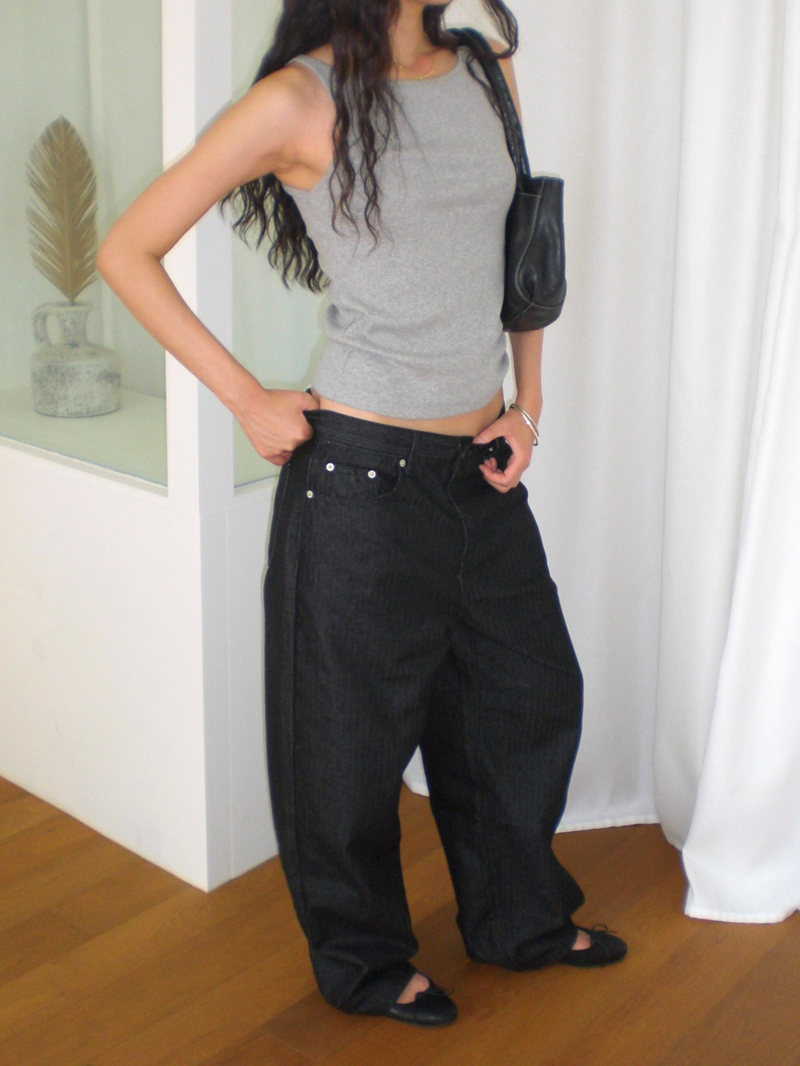 Fred herringbone denim