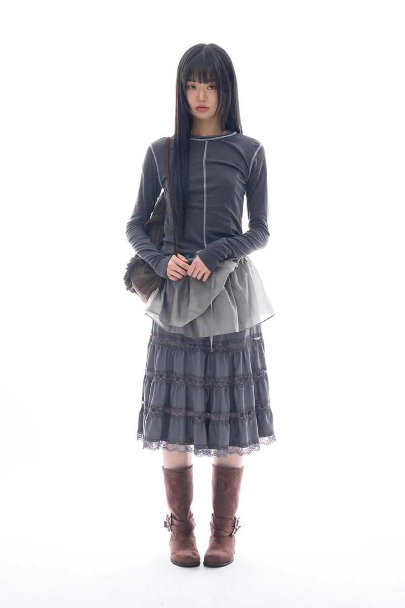 Raucohouse（ラウコハウス）の「Nico shirring wrap skirt（Skirts）」