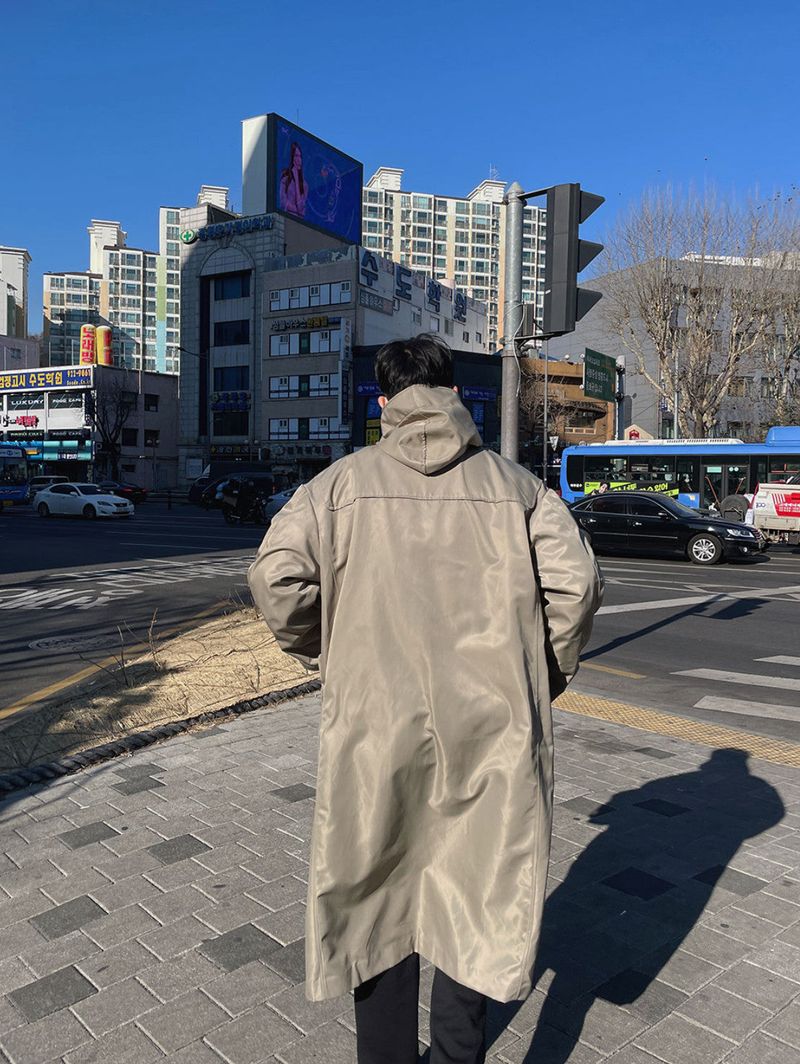 ASCLO Snap Button Hood Coat (2color)