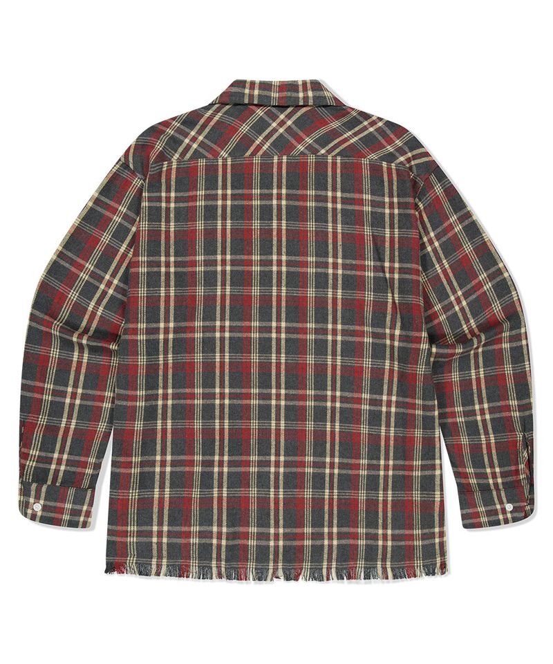 CUT OFF FLANNEL CHECK SHIRT