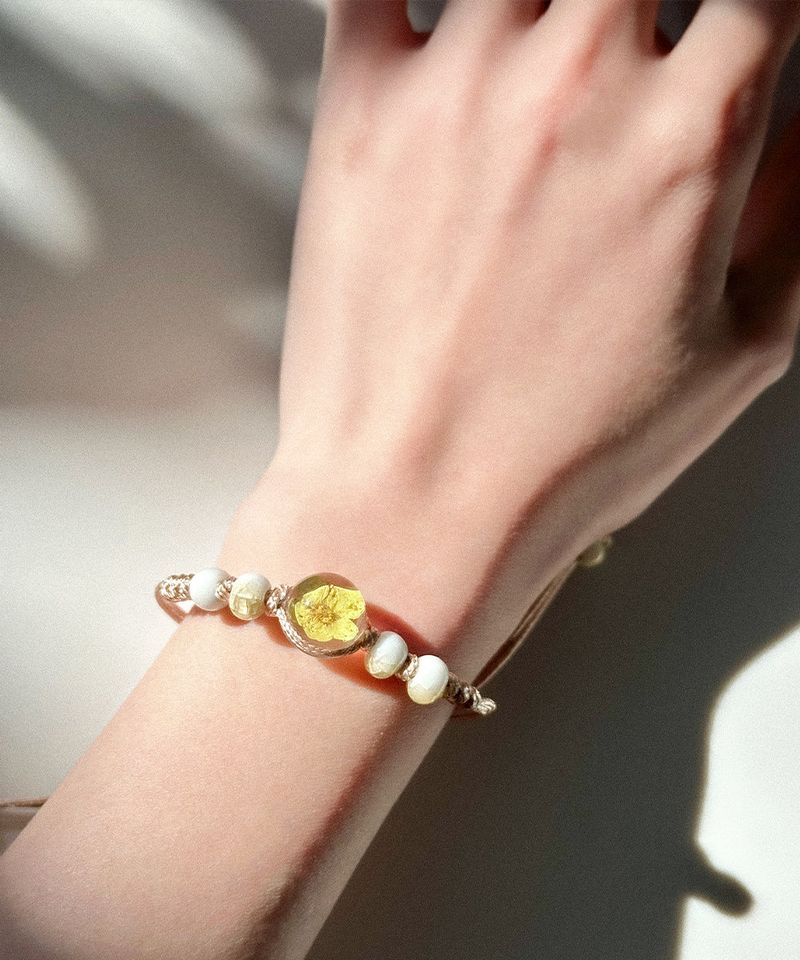 yellow flower bracelet