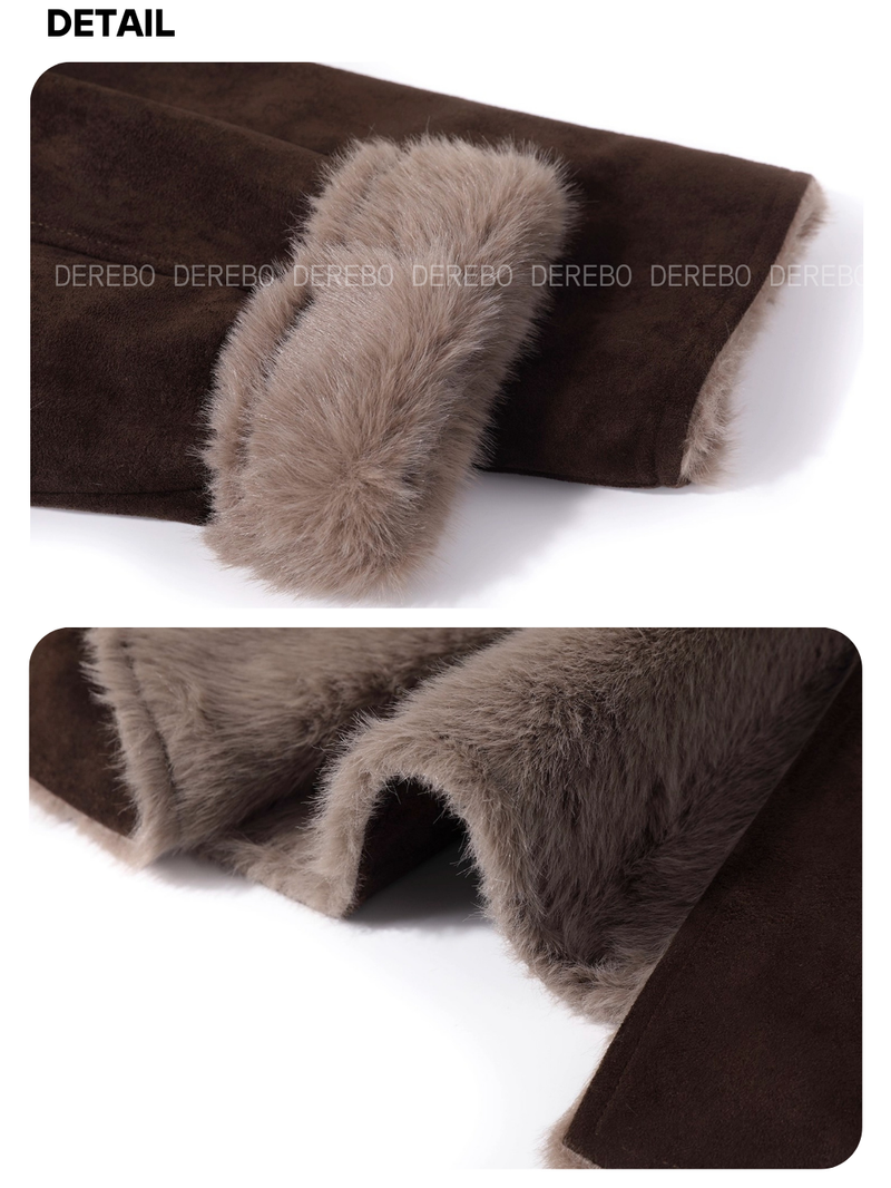 Modern Warm Suede Mustang Long Coat