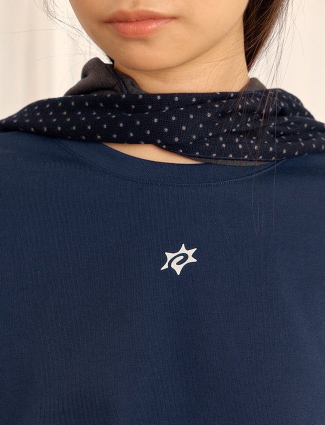 REVERSIBLE FRILL MUFFLER (NAVY)