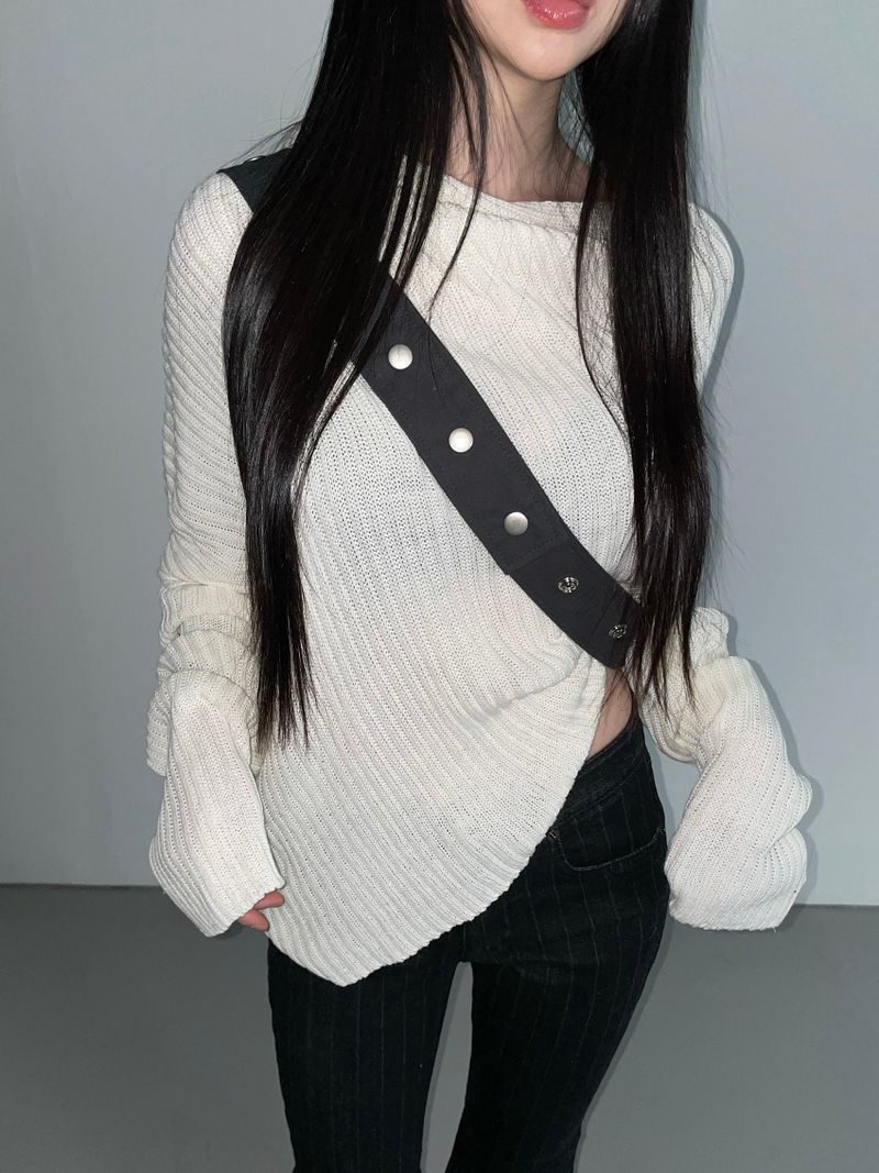 multi off shoulder kint(3 color)