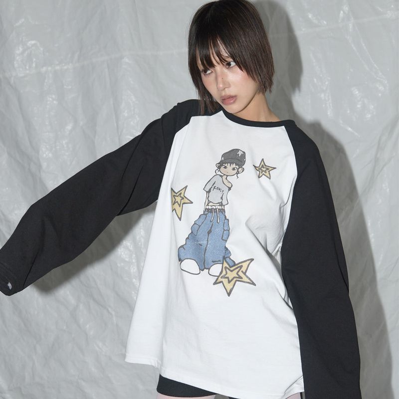 FANCY CLUB（ファンシークラブ）の「Pony Star Long Sleeve (Black) F25QB095（Tops）」