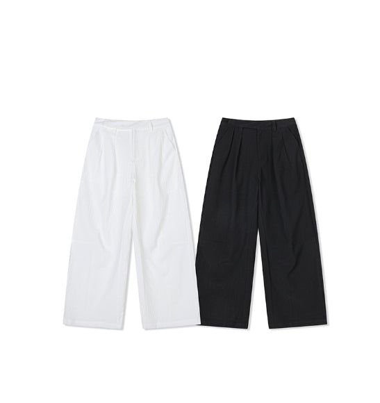 Wrap Snap Hidden Button Wide Slacks