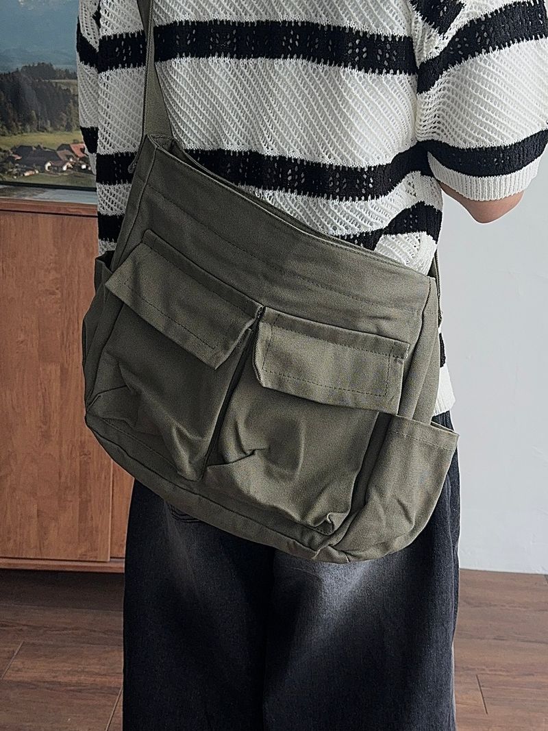 Fabric pocket crossbag (2color)