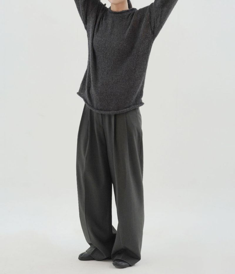 [fiebre] classic wool wide slacks