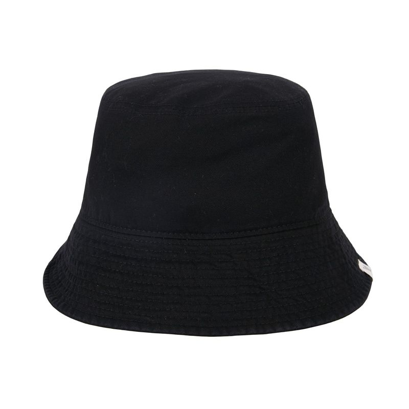 Monogram Label Pigment Bucket Hat Black