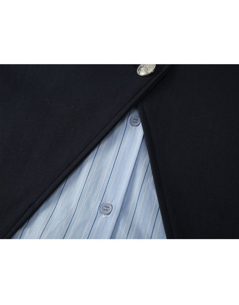 Jennifer Silver Button Point Shirt Sweatshirt