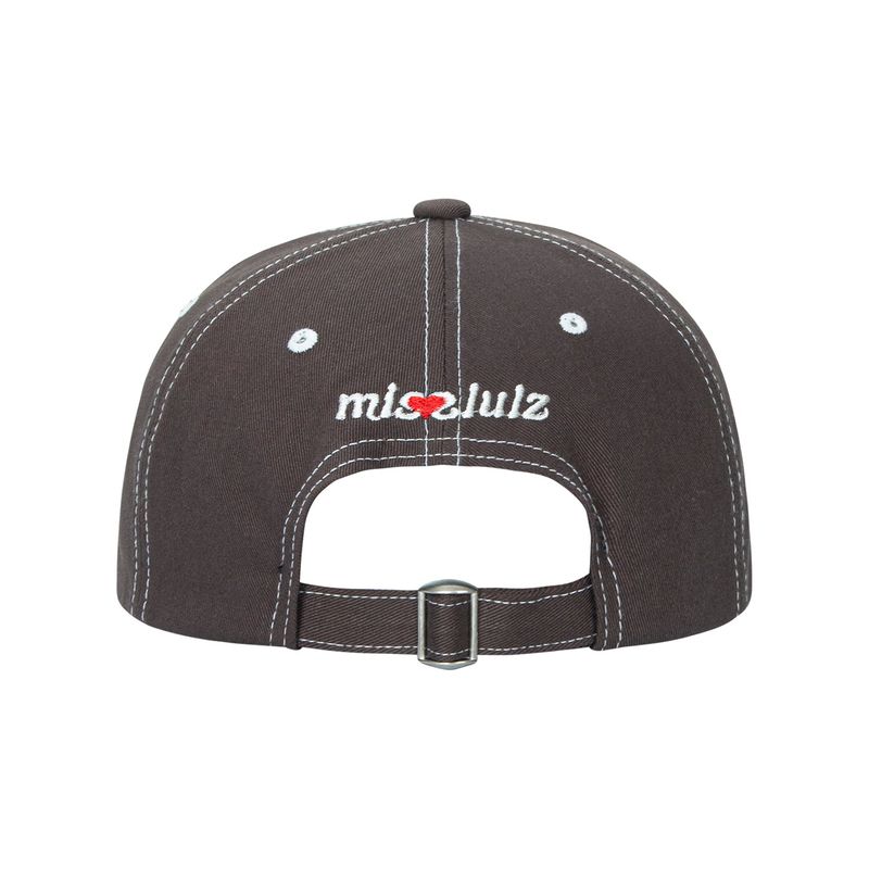 Graphic Applique Ball Cap Black