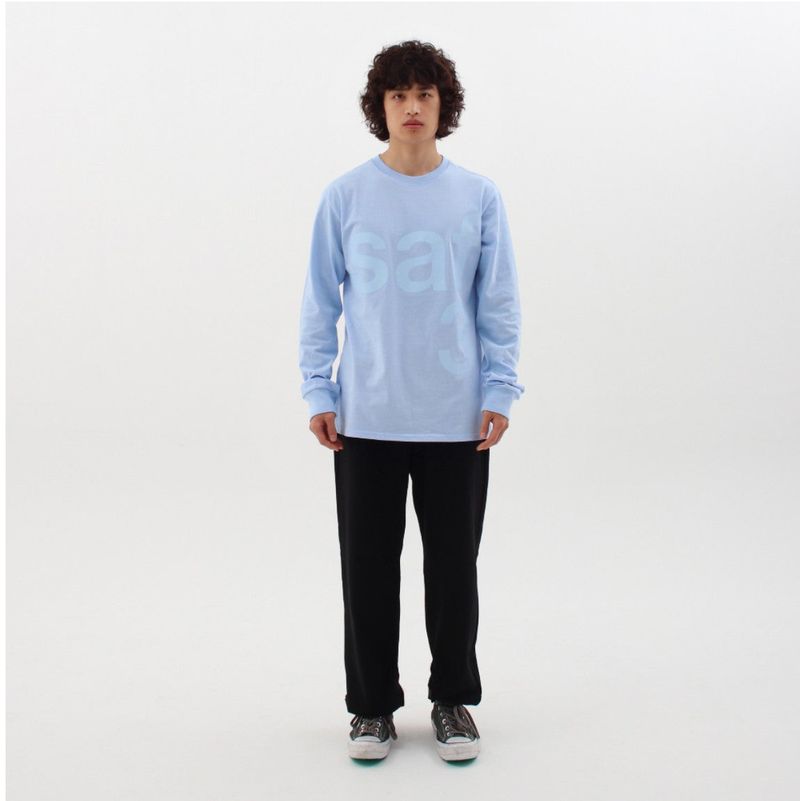 BASIC SAFARI L/S TEE (SKY)
