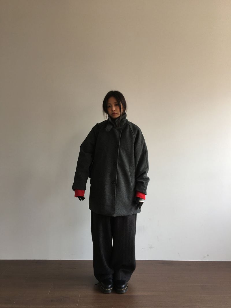 Classic High Neck Half Coat (2 Colors)