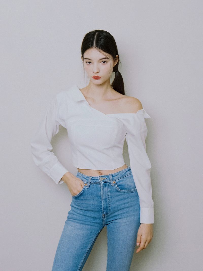Ines shirts bustier (White)