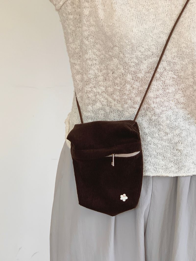 mini pocket bag - corduroy brown
