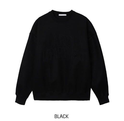 Art wool patch sweatshirt