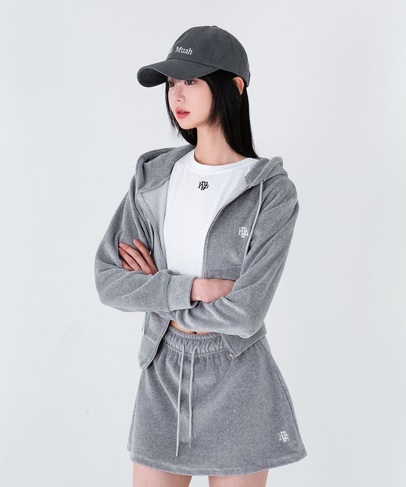 VELOUR TRAINING HOOD ZIPUP [4color]