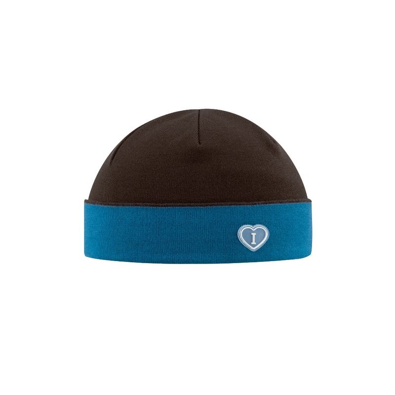 Twin key beanie - Teal brown