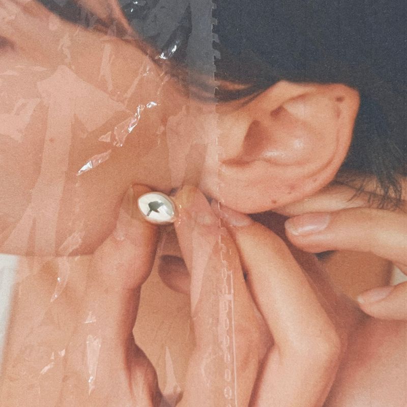 Bean Earring_Silver