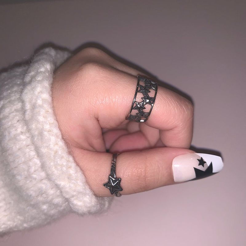 Vintage Star Twist Open Ring