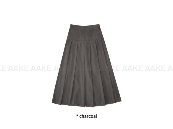 FLUID PLEATS LONG SKIRT
