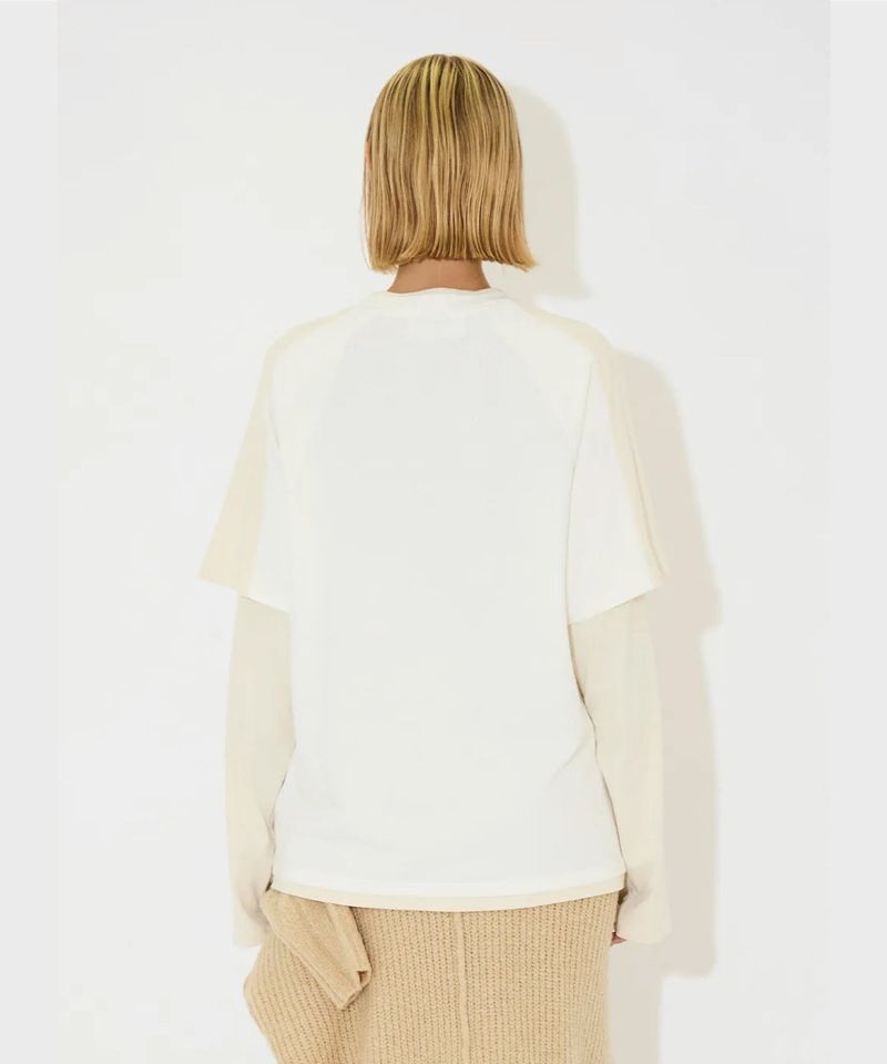 BICOLOR LAYERED LONG TEE