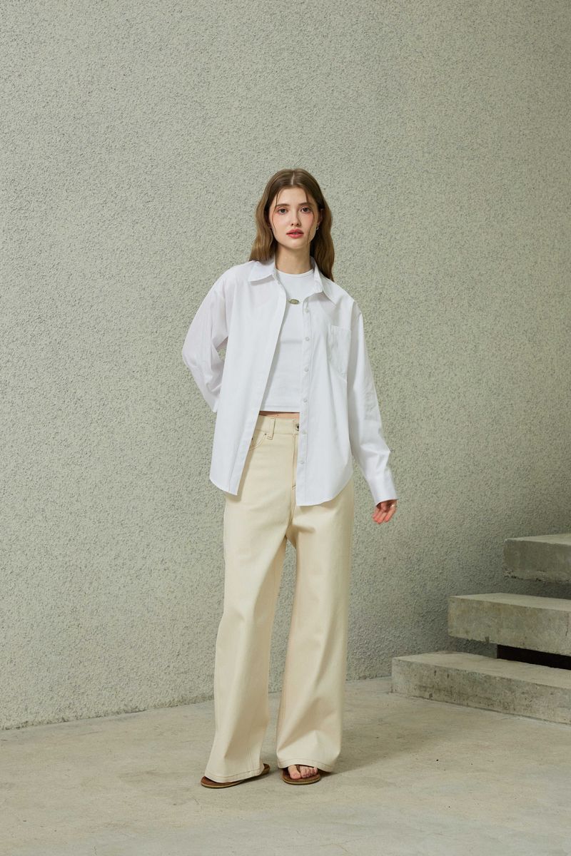 NOAH WIDE PANTS / BEIGE