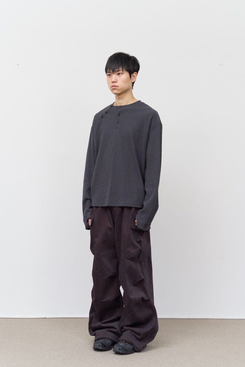 トフィヘンリーネック長袖Tシャツ