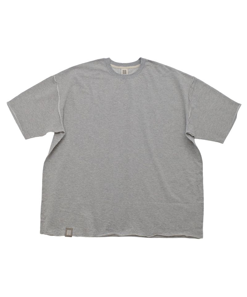 A NOTHING（アナッシング）の「VINTAGE P. DYEING CUT-OUT 1/2 BOX TEE (Gray)（Tops）」