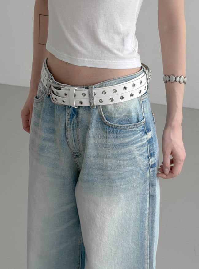 Dual Strap Eyelet Belt