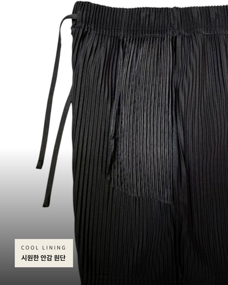 [ VIR Style Original ] INKKI Buttonless Pleated Wide Half Pants 