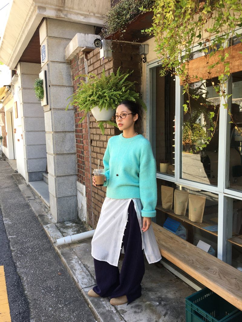 Milky button-up layered skirt (2color)