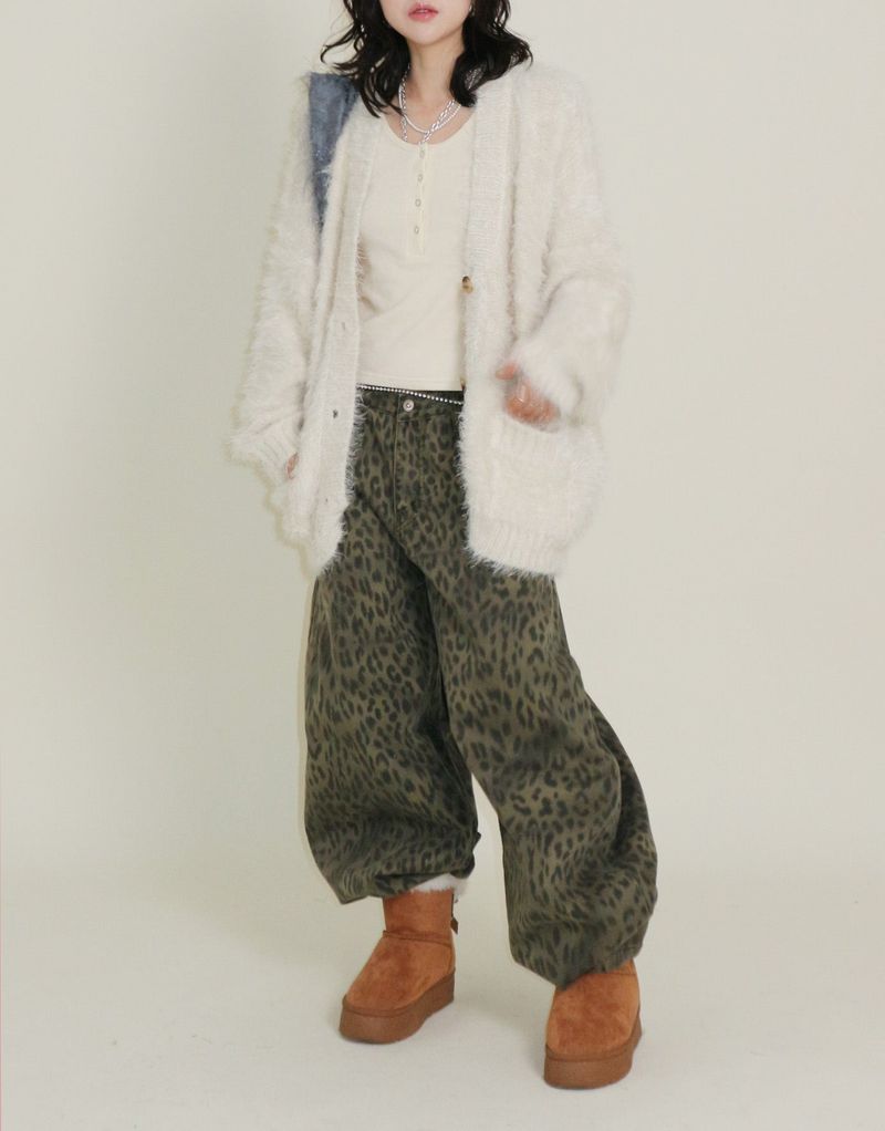 Featheryan Rouge Long Angora Cardigan