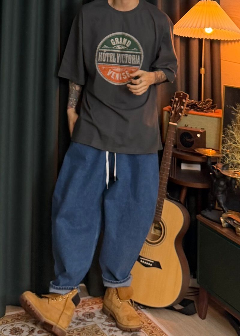 Denim Balloon Baggy Pants 2COLOR