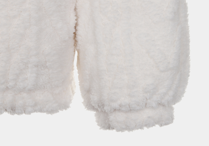 Nechis Cable Mink Fur Overfit Hooded Padding