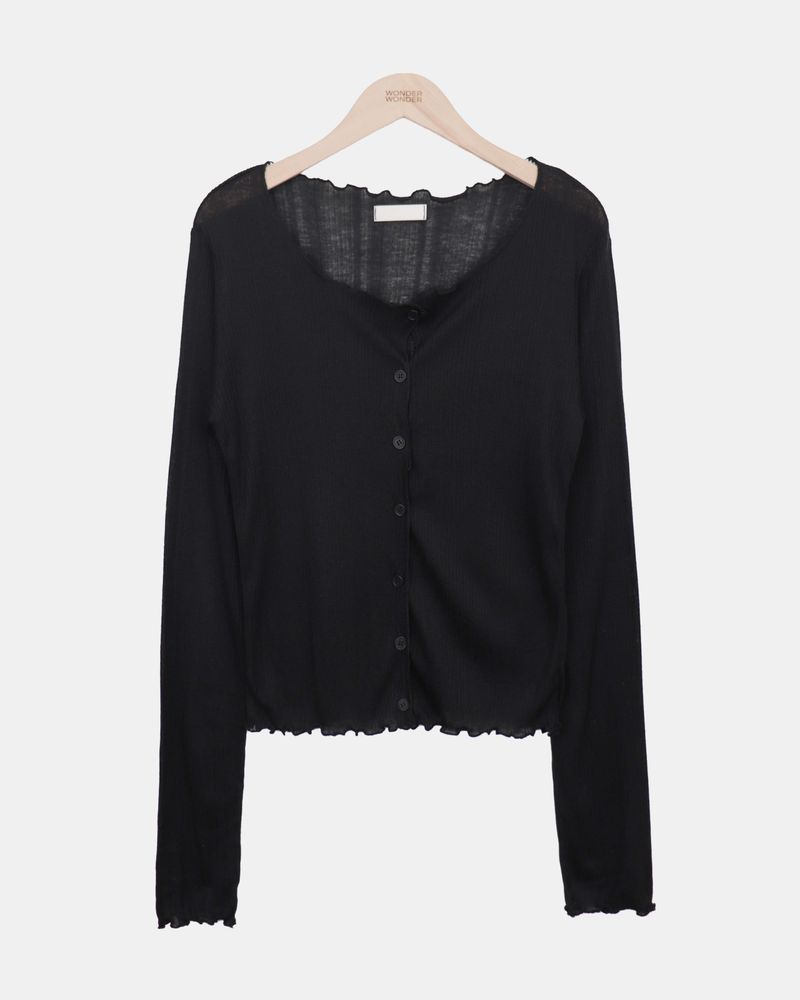 Rohin Frill Ribbed Cardigan
