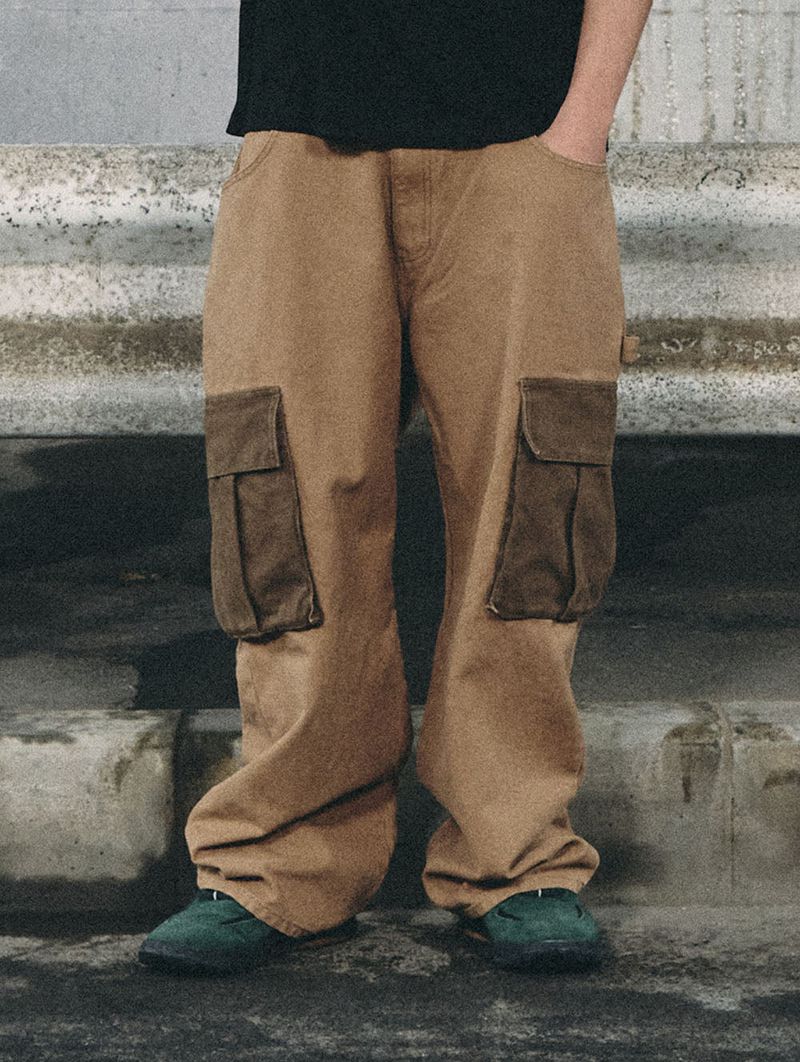 WORK WIDEFIT HEAVY CARGO PANTS BROWN