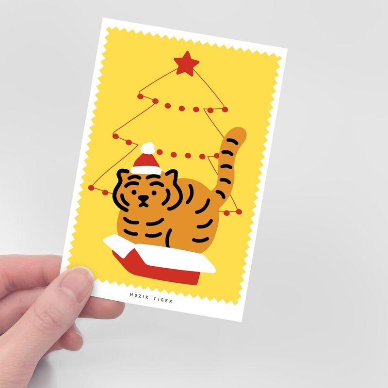 HAPPY TREE TIGER POST CARD