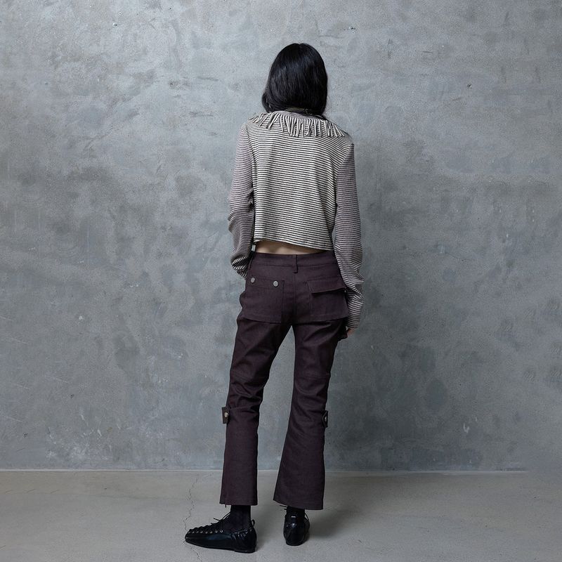 RIBBON POCKET ANKLE PANTS