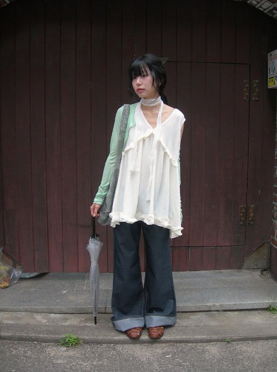 Shoto Deep-V Ruffled Layered Sleeveless Blouse