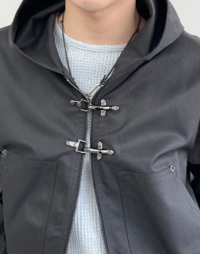 Luden Hook Buckle Hooded Jumper