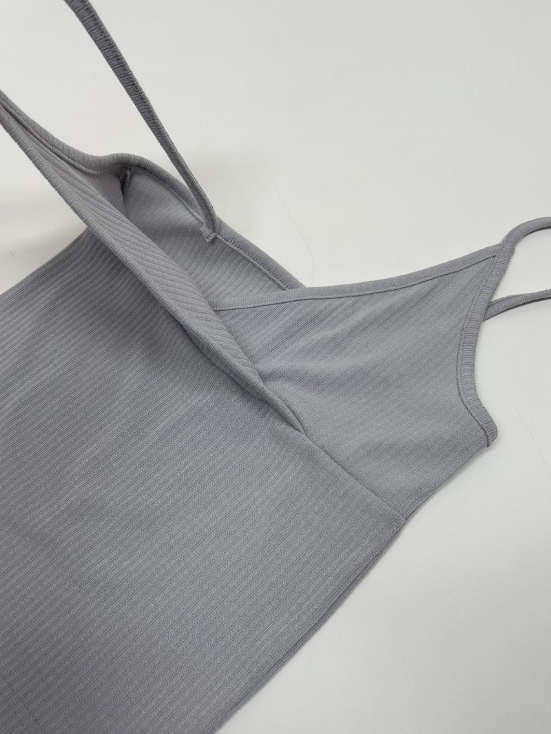 Tone-tone Ribbed Sleeveless