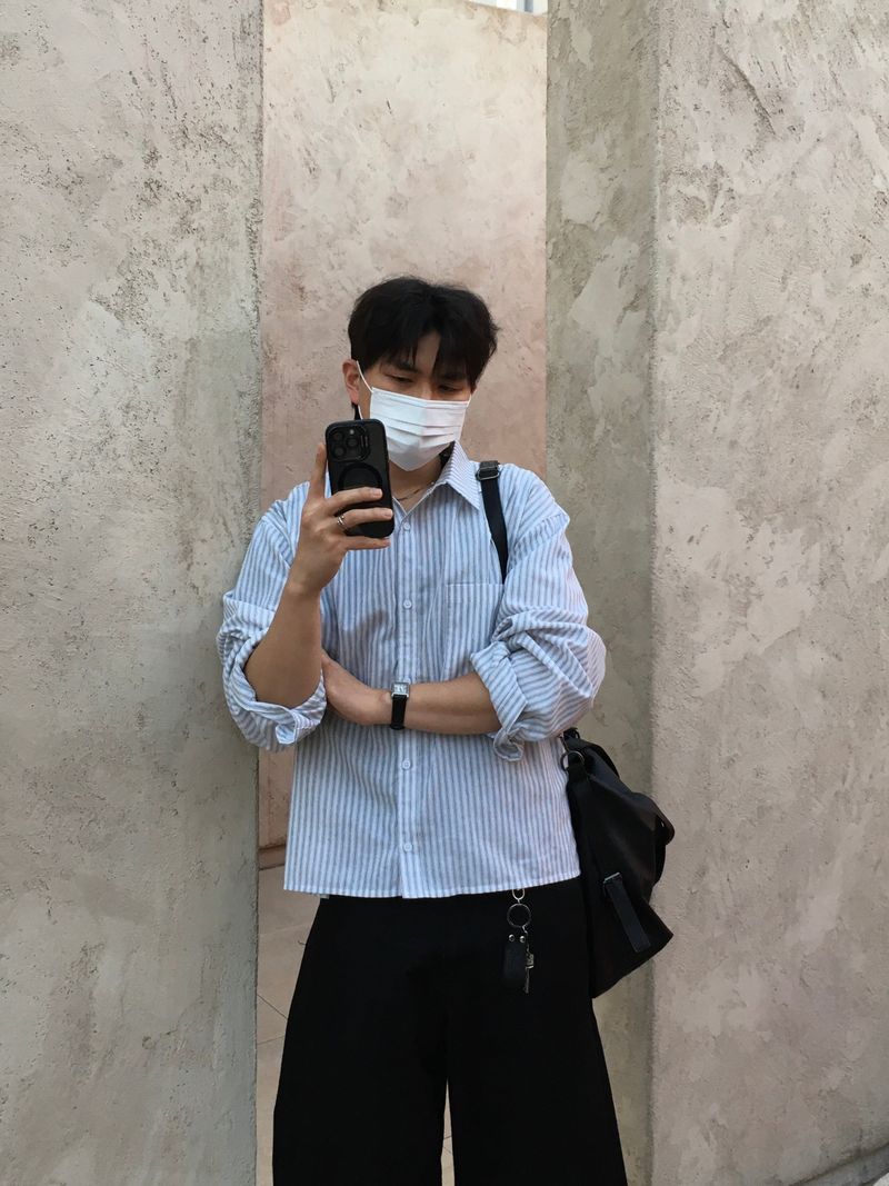 Coff Stripe Cropped Shirt 3C