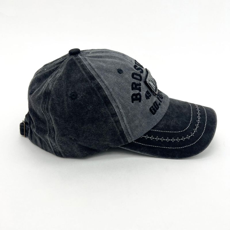 Y2K vintage stitch ball-cap (Gray)